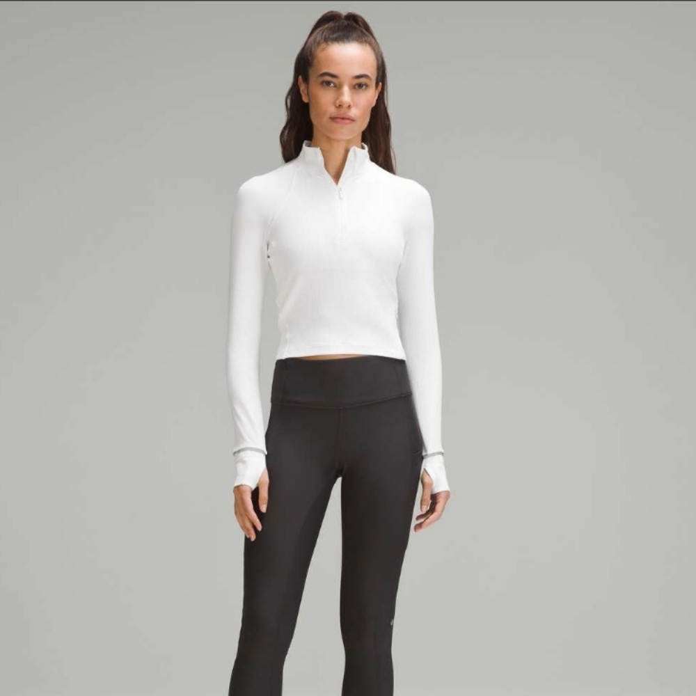 LULULEMON ITS RULU RUN CROPPED HALF ZIP - Picture 1 of 11